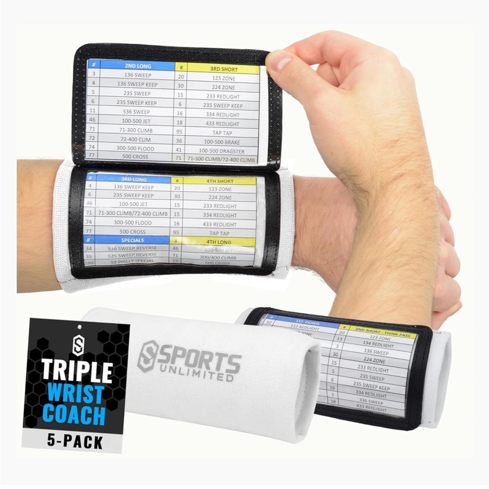 Sports unlimited Coach Wristband pack of 5 white